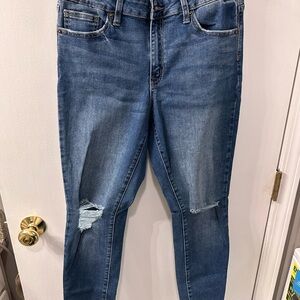 Just USA Blue Skinny Jeans with Distressed Details - never worn